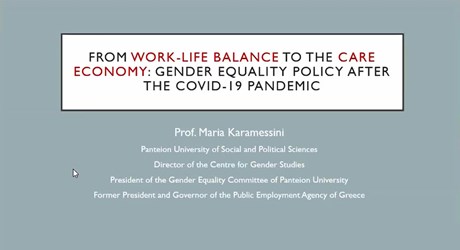 From work-life balance to the care economy: gender equality policy after the Covid-19 pandemic